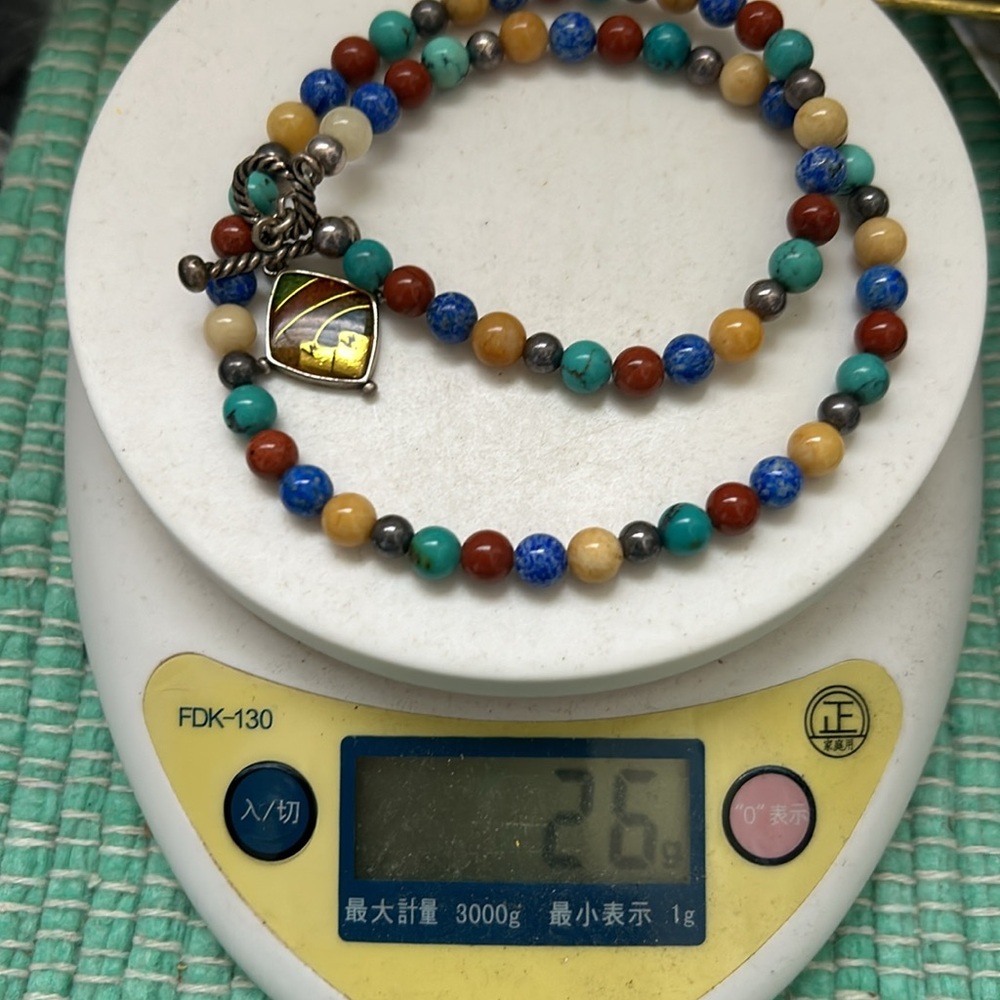 Caroline Pollack Multi-Gemstone Beaded Toggle Nec… - image 6